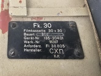 Luftwaffe, Filmkasette Fk.30 zum Reihenbildner für...