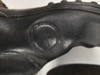 Paar Stiefel für Mannschaften , vermutlich Reichsarbeitsdienst oder ähnliches. Ungereinigt, Sohlenlänge 29,5cm
