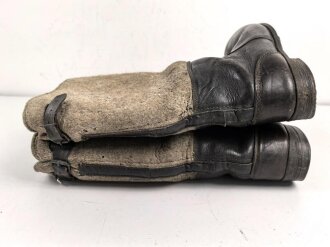 Paar Filz/ Leder Stiefel für Mannschaften der Wehrmacht. Getragenes Paar, ungereinigt, mottig, Sohlenlänge 29,5m