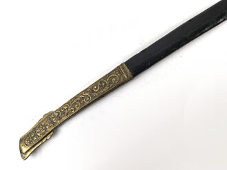 Österreich k.u.k., Scheide für einen Säbel für Beamte. Namenszug FJ1 für Franz Joseph I. Gebraucht, Gesamtlänge 80cm