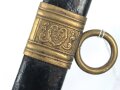 Österreich k.u.k., Scheide für einen Säbel für Beamte. Namenszug FJ1 für Franz Joseph I. Gebraucht, Gesamtlänge 80cm