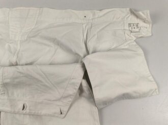 Kriegsmarine, weiße Klapphose für Mannschaften. Kammerstück von 1939 in gutem Gesamtzustand