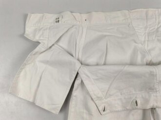 Kriegsmarine, weiße Klapphose für Mannschaften. Kammerstück von 1939 in gutem Gesamtzustand