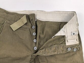 Afrikakorps, kurze Hose für Angehörige des Heeres. Getragenes Kammerstück, keine Stempelung mehr erkennbar