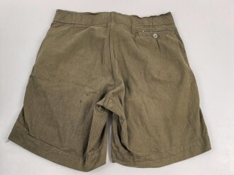 Afrikakorps, kurze Hose für Angehörige des Heeres. Getragenes Kammerstück, keine Stempelung mehr erkennbar
