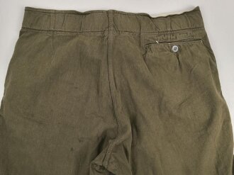 Afrikakorps, kurze Hose für Angehörige des Heeres. Getragenes Kammerstück, keine Stempelung mehr erkennbar