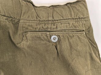 Afrikakorps, kurze Hose für Angehörige des Heeres. Getragenes Kammerstück, keine Stempelung mehr erkennbar