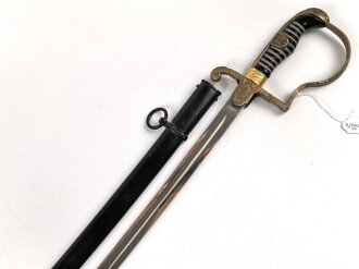 Heer, Säbel für Offiziere, Hersteller Eickhorn Solingen, Modell Nr, 1693 "Wrangel" . Die Scheide vermutlich nicht original lackiert.