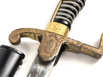 Heer, Säbel für Offiziere, Hersteller Eickhorn Solingen, Modell Nr, 1693 "Wrangel" . Die Scheide vermutlich nicht original lackiert.