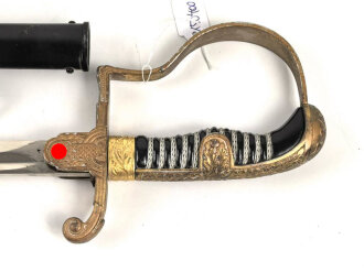 Heer, Säbel für Offiziere, Hersteller Eickhorn Solingen, Modell Nr, 1693 "Wrangel" . Die Scheide vermutlich nicht original lackiert.