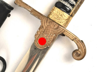 Heer, Säbel für Offiziere, Hersteller Eickhorn Solingen, Modell Nr, 1693 "Wrangel" . Die Scheide vermutlich nicht original lackiert.