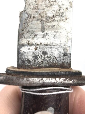 Kampfmesser / Stiefelmesser Wehrmacht. Hersteller "PUMA Solingen" Scheide Originallack