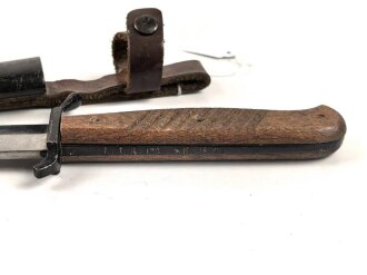 1. Weltkrieg Grabendolch. Hersteller Aeskulap Tuttlingen, original geschwärztes Stück
