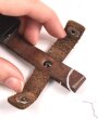 1. Weltkrieg Grabendolch. Hersteller Aeskulap Tuttlingen, original geschwärztes Stück