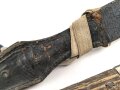 Extraseitengewehr KS98 mit Hirschhorngriffschalen. Hersteller E.Pack & Söhne Solingen. Saubere Klinge, Scheide Originallack, in Lacklederkoppelschuh mit Troddel