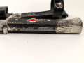 Fahrtenmesser für Angehörige der Hitlerjugend. Ungereinigtes Stück, die Klinge stark gebraucht, Hersteller M7/27 1938