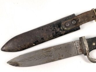 Fahrtenmesser für Angehörige der Hitlerjugend. Ungereinigtes Stück, Hersteller MZ/49 1939