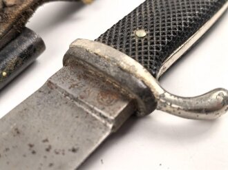 Fahrtenmesser für Angehörige der Hitlerjugend. Ungereinigtes Stück, Hersteller MZ/49 1939