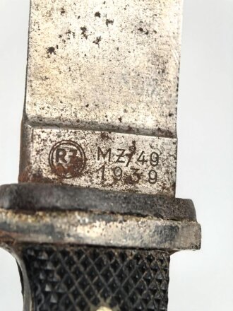Fahrtenmesser für Angehörige der Hitlerjugend. Ungereinigtes Stück, Hersteller MZ/49 1939