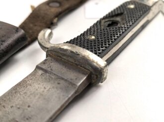 Fahrtenmesser für Angehörige der Hitlerjugend. Ungereinigtes Stück, Hersteller MZ/49 1939