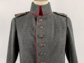1. Weltkrieg Württemberg, feldgraue Feldbluse Modell 1910 für einen Offizierstellvertreter im Infanterie Regiment 122. Kammerstück in guten Zustand