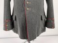 1. Weltkrieg Württemberg, feldgraue Feldbluse Modell 1910 für einen Offizierstellvertreter im Infanterie Regiment 122. Kammerstück in guten Zustand