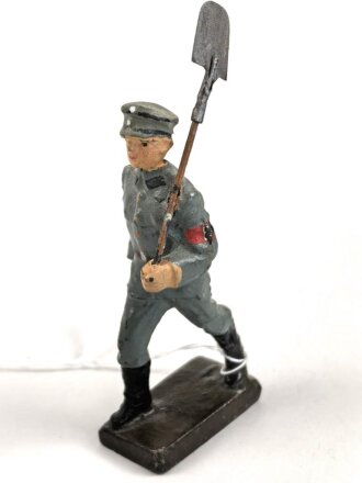 Freiwilliger Arbeitsdienst FAD, Lineol Figur in gutem Zustand, Höhe mit Spaten knapp 9cm