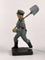 Freiwilliger Arbeitsdienst FAD, Lineol Figur in gutem Zustand, Höhe mit Spaten knapp 9cm