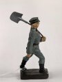 Freiwilliger Arbeitsdienst FAD, Lineol Figur in gutem Zustand, Höhe mit Spaten knapp 9cm