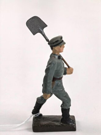 Freiwilliger Arbeitsdienst FAD, Lineol Figur in gutem Zustand, Höhe mit Spaten knapp 9cm