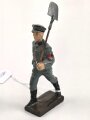 Freiwilliger Arbeitsdienst FAD, Lineol Figur in gutem Zustand, Höhe mit Spaten knapp 9cm