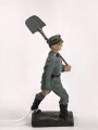 Freiwilliger Arbeitsdienst FAD, Lineol Figur in gutem Zustand, Höhe mit Spaten knapp 9cm