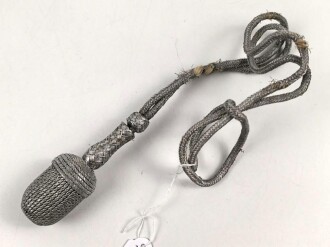 Portepee zum Dolch für Offiziere des Heeres oder der Kriegsmarine. Stark getragenes Stück