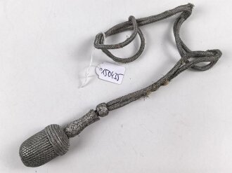 Portepee zum Dolch für Offiziere des Heeres oder der Kriegsmarine. Stark getragenes Stück
