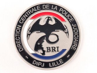 Polizei, Frankreich, nicht tragbare Medaille "BIR...