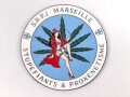 Polizei, Frankreich, nicht tragbare Medaille "S.R.P.J Marseille", Durchmesser 7cm