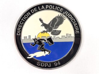 Polizei, Frankreich, nicht tragbare Medaille "SDPJ...