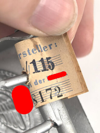 Koppelschloss für Angehörige der Hitlerjugend. Eisen lackiert, RZM M5/276. Ungetragen, mit Papieretikett