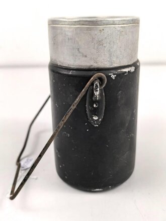 Unterteil für ein Kochgeschirr alter Art. Schwarzer Originallack, M 6 / 11/36