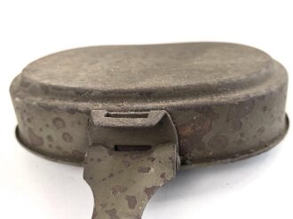 Deckel für ein Kochgeschirr der Wehrmacht. Originallack