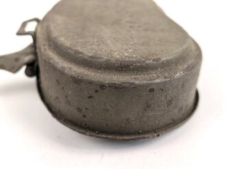 Deckel für ein Kochgeschirr der Wehrmacht. Originallack