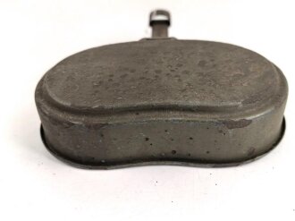 Deckel für ein Kochgeschirr der Wehrmacht. Originallack
