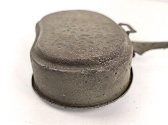 Deckel für ein Kochgeschirr der Wehrmacht. Originallack