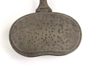 Deckel für ein Kochgeschirr der Wehrmacht. Originallack