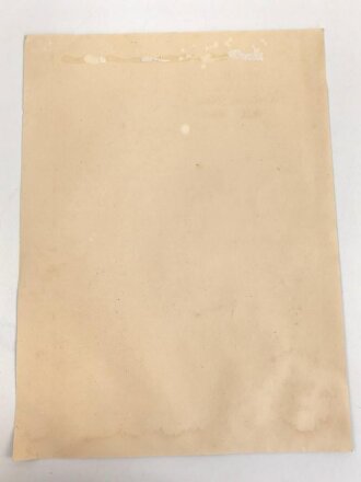 Gedenkblatt des Reichsarbeitsdienstes. Maße 32,5 x 43cm. Die Kanten beschädigt