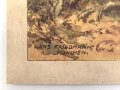 Gedenkblatt des Reichsarbeitsdienstes. Maße 32,5 x 43cm. Die Kanten beschädigt