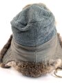 Winter Fellmütze für Angehörige der Polizei Feldeinheiten, Ungetragenes Stück, Kopfgrösse 56, datiert 1944