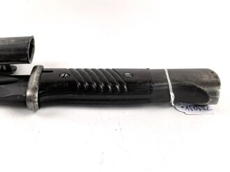 Seitengewehr Modell 84/98 für k98 der Wehrmacht. Nummerngleiches Stück von ddl 1940