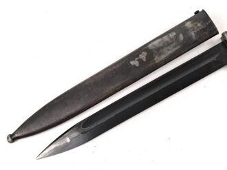 Seitengewehr Modell 84/98 für k98 der Wehrmacht. Nummerngleiches Stück von ddl 1940