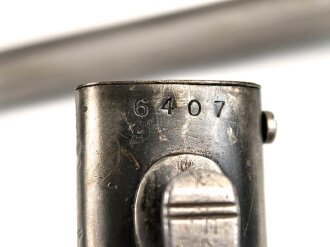 Seitengewehr Modell 84/98 für k98 der Wehrmacht. Nummerngleiches Stück von WKC 1939